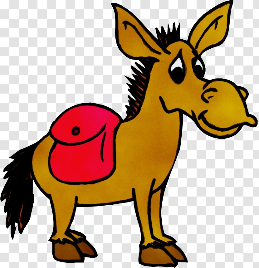 Cartoon Burro Animal Figure Wildlife Livestock Transparent PNG