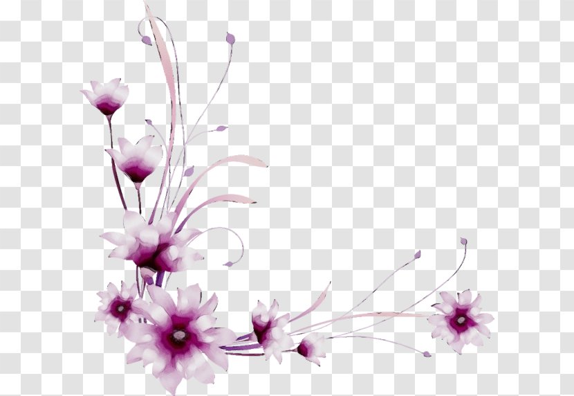 Purple Watercolor Flower - Wildflower Petal Transparent PNG
