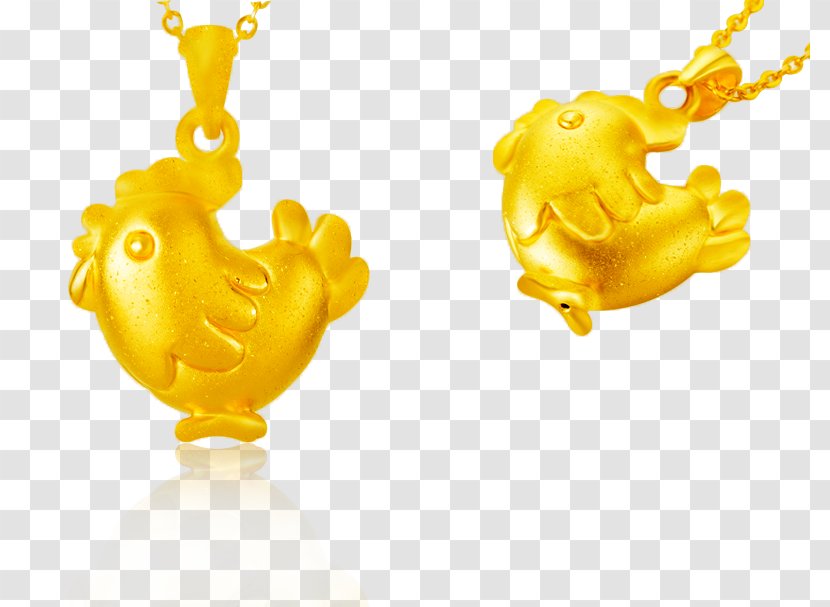 Chicken Clip Art - Yellow - Chicken-shaped Jewelry Transparent PNG