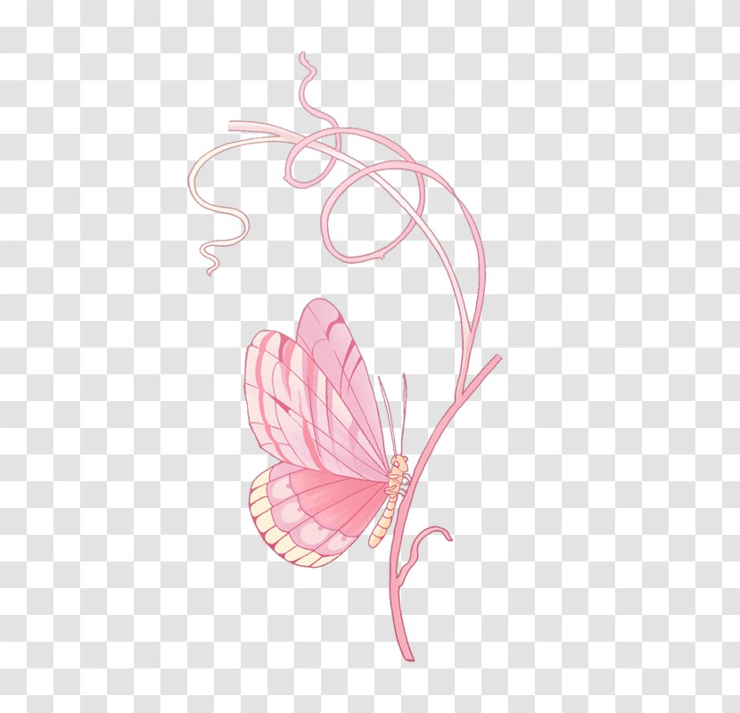 Butterfly Insect Pink - Wing Transparent PNG