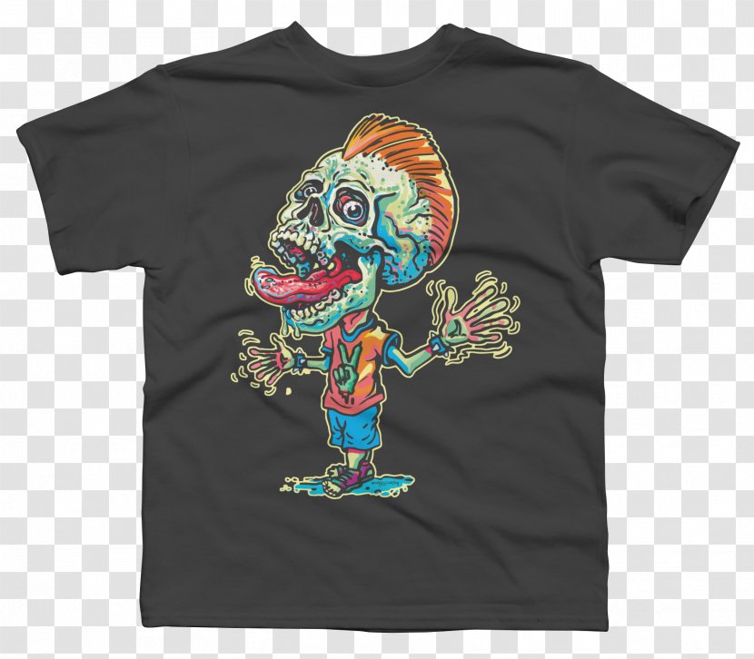T-shirt Hoodie Shopping Top - Watercolor - Fashion Skull Print Transparent PNG