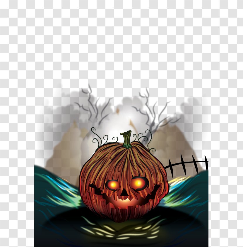 Jack-o'-lantern Calabaza Euclidean Vector Pumpkin - Illustration - Horror Transparent PNG