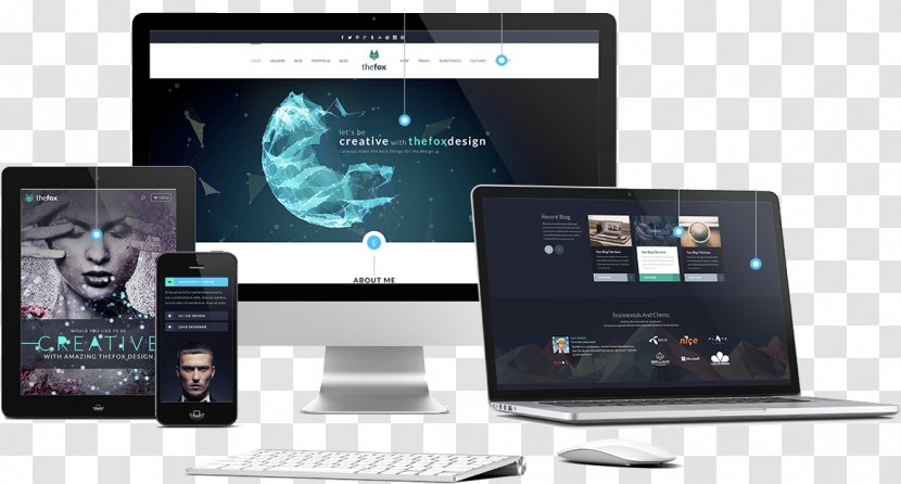 Responsive Web Design Digital Marketing Business - Internet - Website Mock Up Transparent PNG