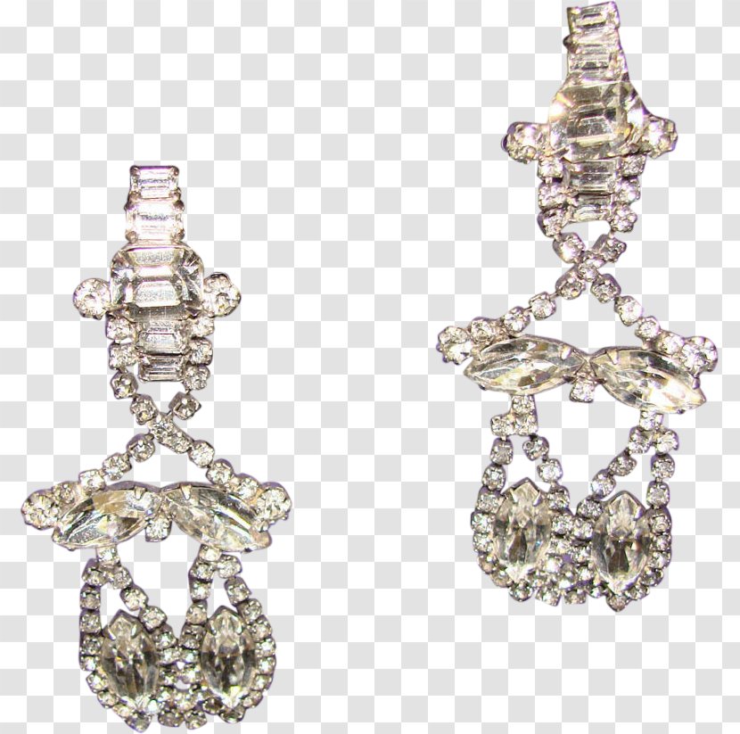 Earring Bling-bling Body Jewellery Imitation Gemstones & Rhinestones Silver - Bling Transparent PNG