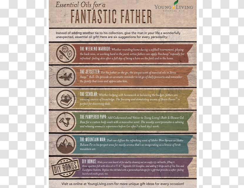 Young Living Father's Day Essential Oil Gift - Father - Fathers Transparent PNG