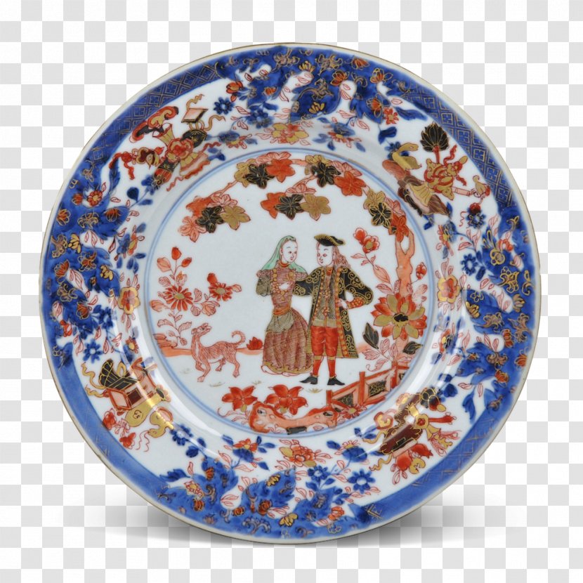Plate Blue And White Pottery Imari Ware Ceramic Chinese Export Porcelain - Famille Verte Transparent PNG