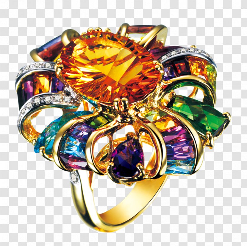Gemstone Wedding Ring Diamond - Fashion Accessory - Multicolored Rings Transparent PNG