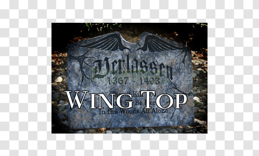 Headstone Epitaph Name .com Brand - Top Wing Transparent PNG