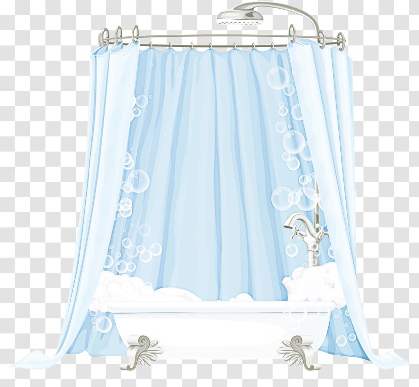 Shower Cartoon - Curtain - Window Treatment Interior Design Transparent PNG