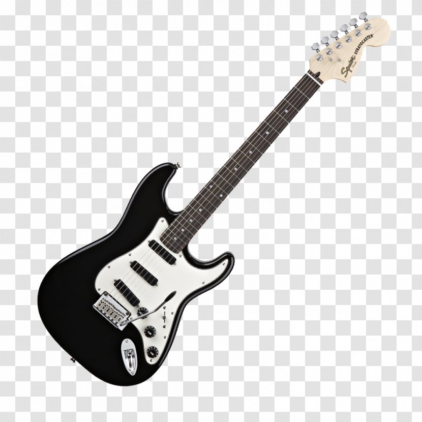 Fender Stratocaster Squier Deluxe Hot Rails Electric Guitar - Acoustic Transparent PNG