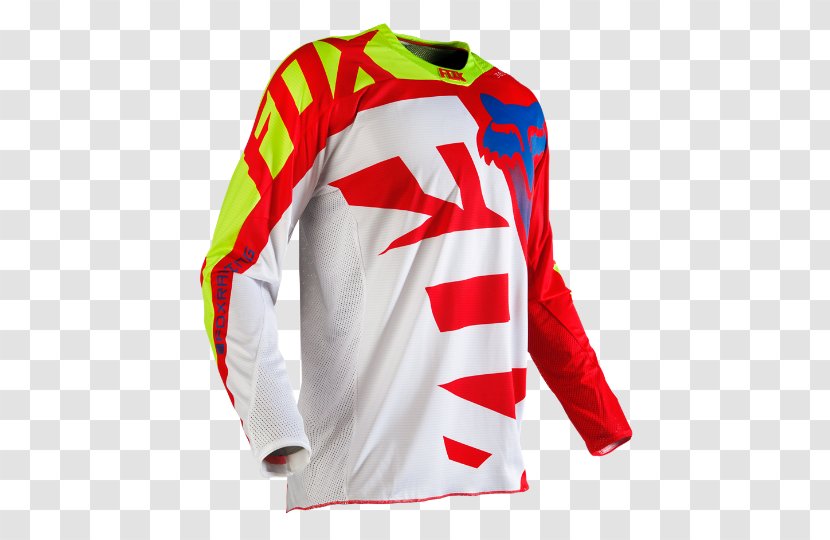 T-shirt Fox Racing Jersey Motocross Clothing - T Shirt Transparent PNG