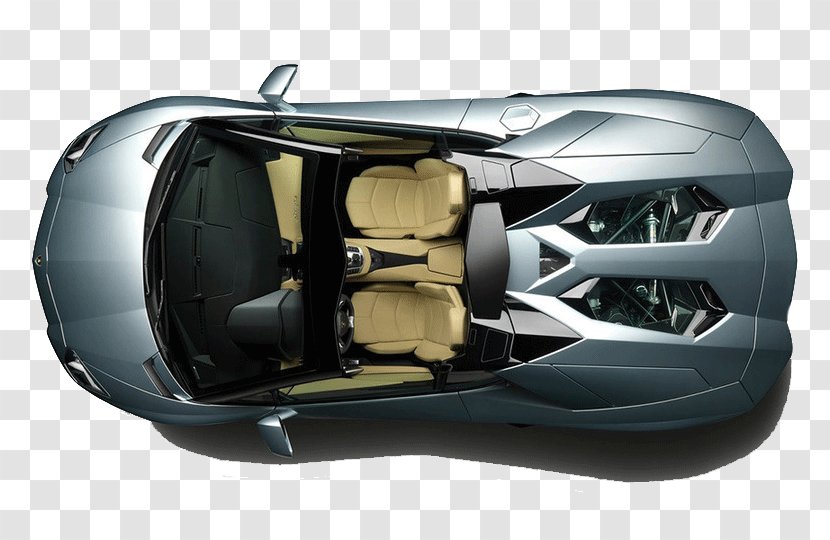 Lamborghini Aventador Sports Car Gallardo - Convertible - The Design Of Top View Transparent PNG