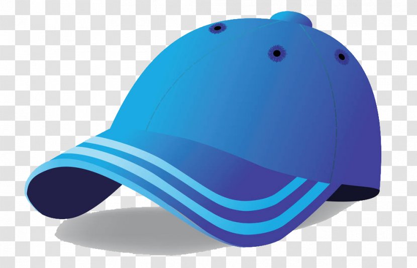 Euclidean Vector Baseball Cap Illustration - Fashion Blue Peaked Transparent PNG
