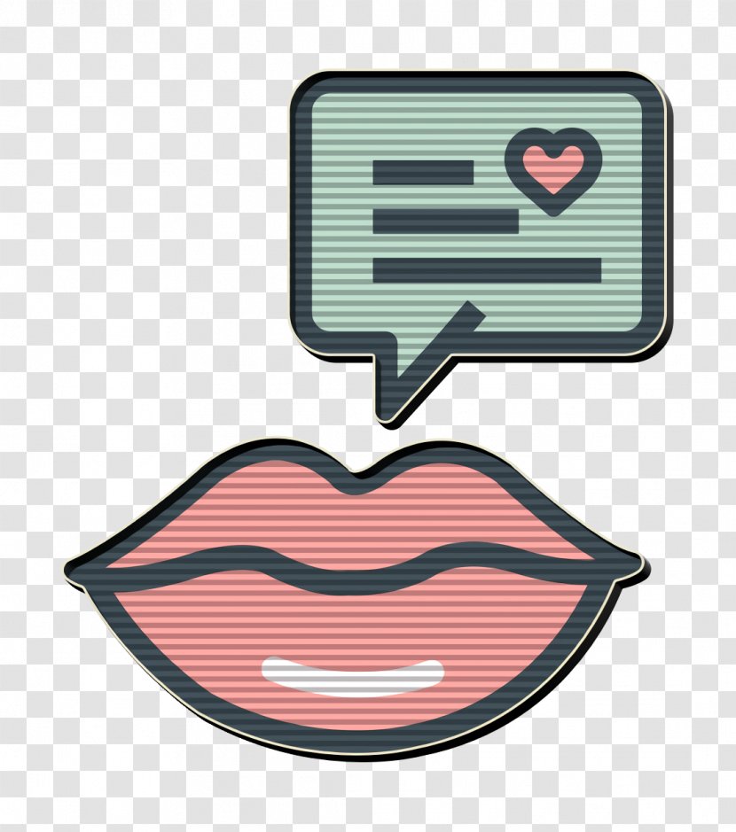 Bubble Icon Lips Romance - Tableware Logo Transparent PNG