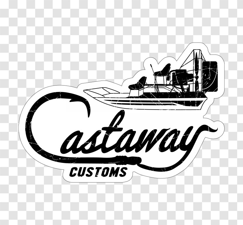 Castaway Customs Logo Decal Boat Drawing - Text Transparent PNG