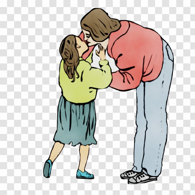 Girl Kiss - Cartoon - Love Gesture Transparent PNG