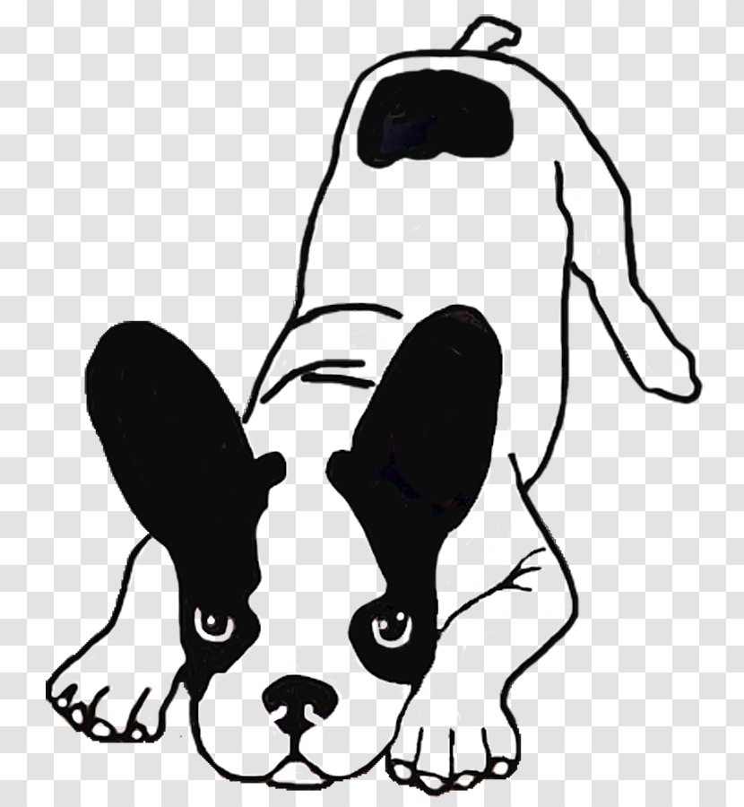 Boston Terrier French Bulldog Puppy Dog Breed - Black And White Transparent PNG