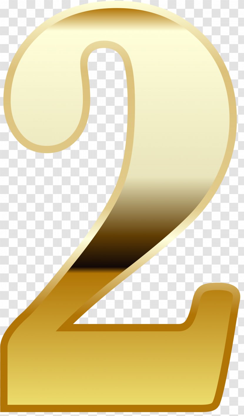 Yellow Angle - Gold Number Two Image Transparent PNG