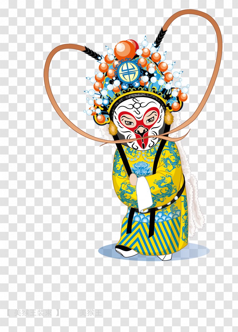 Sun Wukong Beijing Peking Opera Chinese - Art - Version Vector Cartoon Characters Transparent PNG