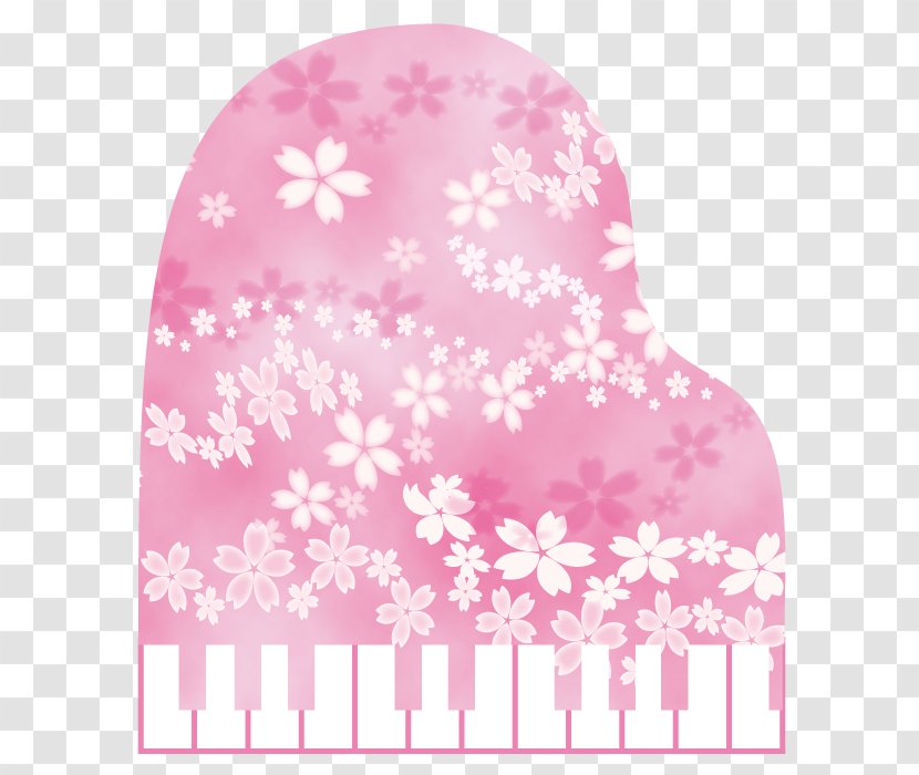 Cherry Blossom Piano Art. - Pink - Information Transparent PNG