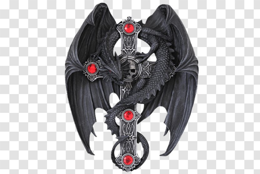 Dragon Christian Cross Statue Fantasy Crucifix - Fictional Character Transparent PNG