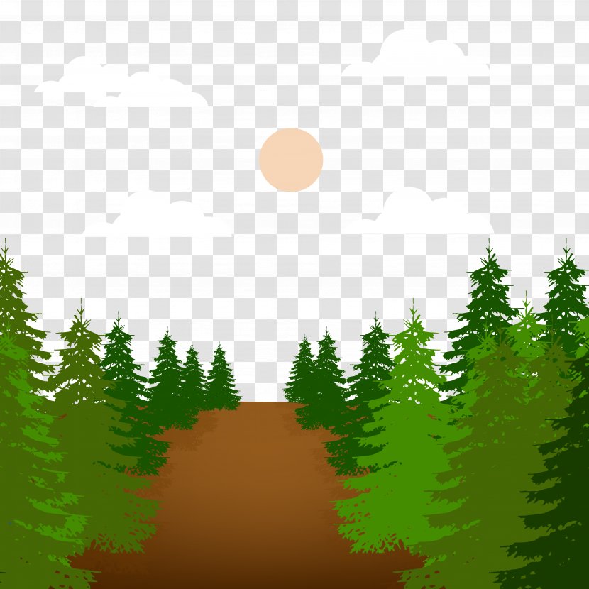 Animation Cartoon - Nature - Forest Scene Transparent PNG