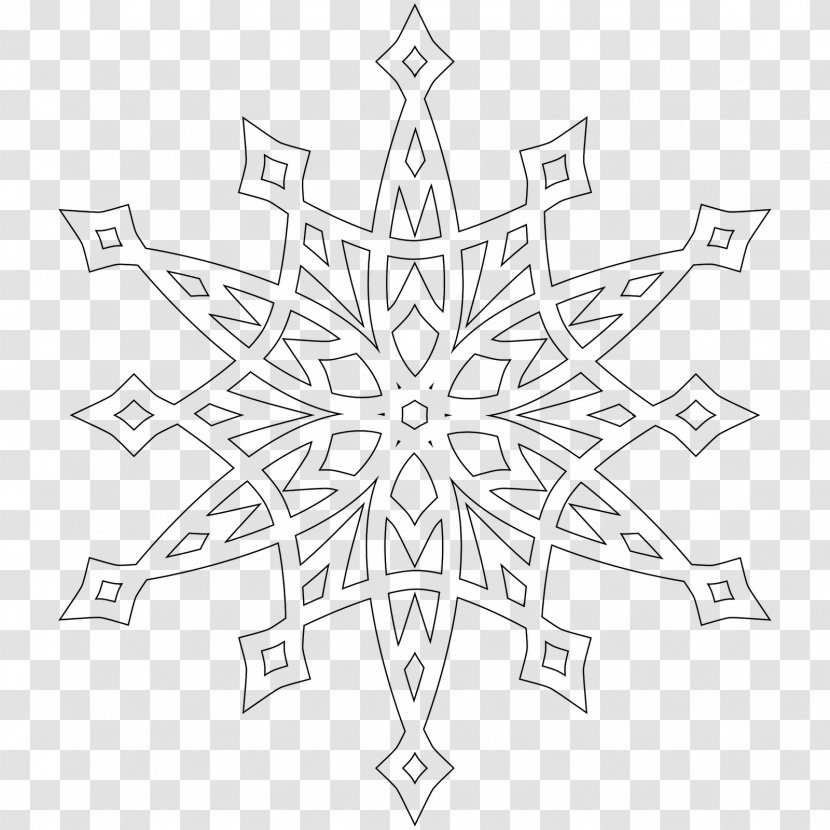 Snowflake Coloring Book Child Christmas - Symmetry Transparent PNG