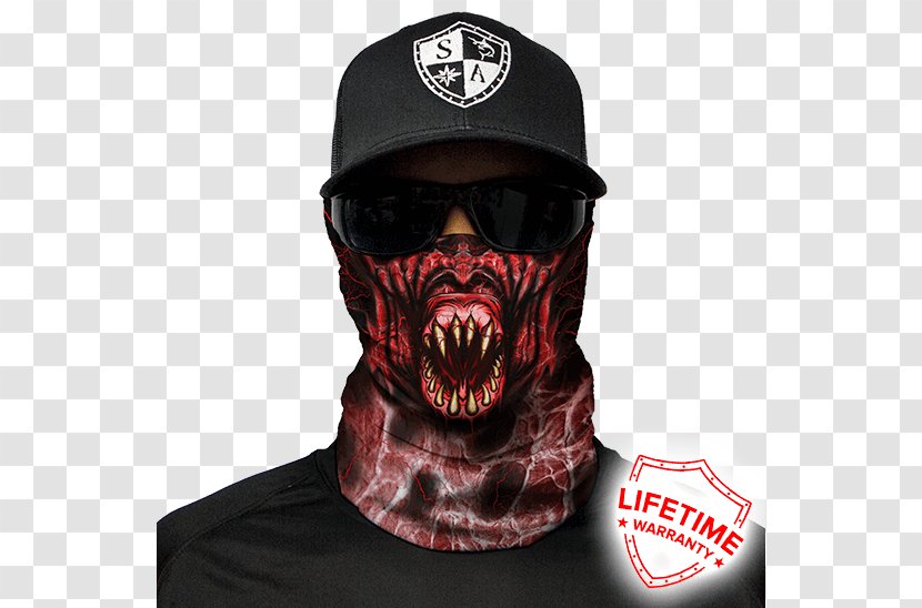Face Shield Skull Camouflage Bandana - Neck Gaiter Transparent PNG