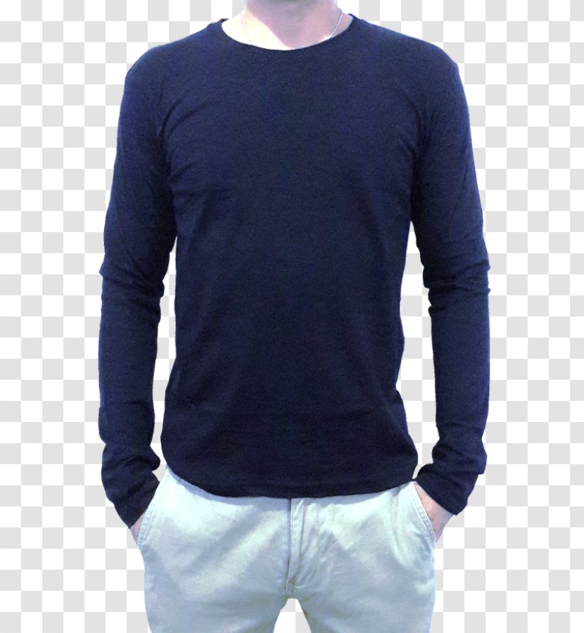 Long-sleeved T-shirt Blue - Polo Shirt - Sweaters Transparent PNG