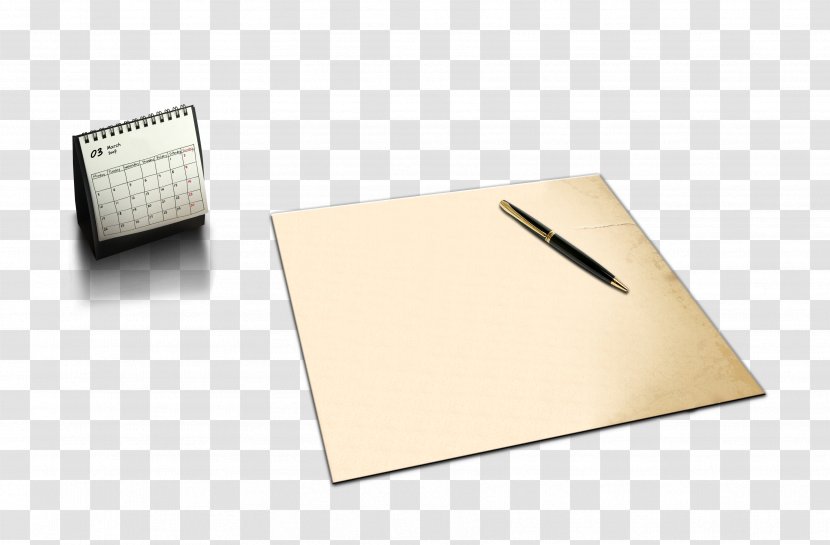 Paper Brand Box - Free Calendar Pen Clip To Pull Transparent PNG