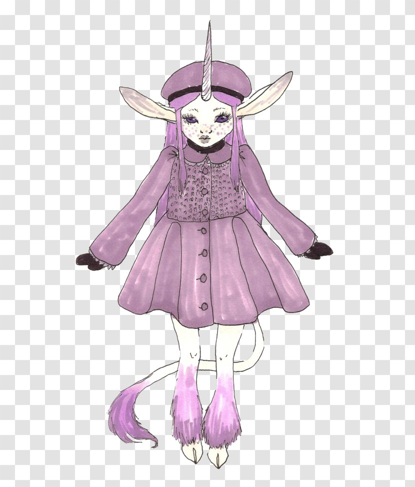 Fairy Costume Design Cartoon - Purple - Fat Unicorn Transparent PNG