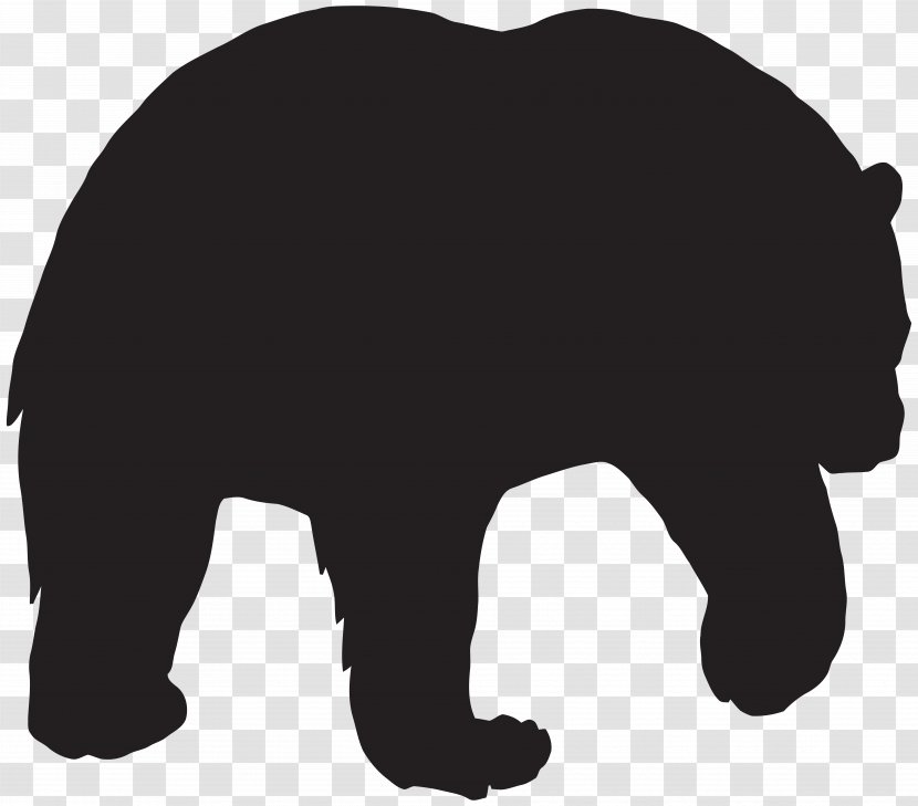 Silhouette Polar Bear American Black Clip Art - Sillhouttee Transparent PNG