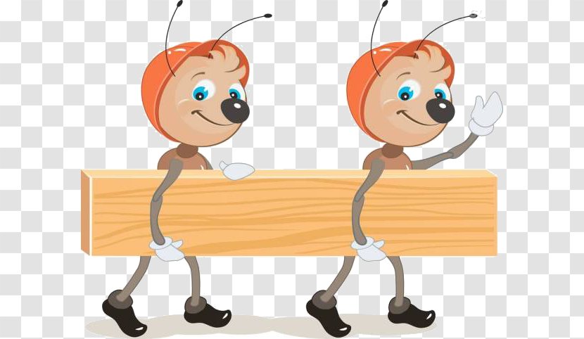 Royalty-free Illustration - Drawing - Cartoon Ants Wood Material Transparent PNG