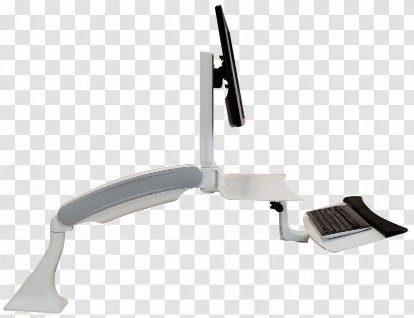 Standing Desk Sit-stand Sitting - Computer Monitor Accessory Transparent PNG