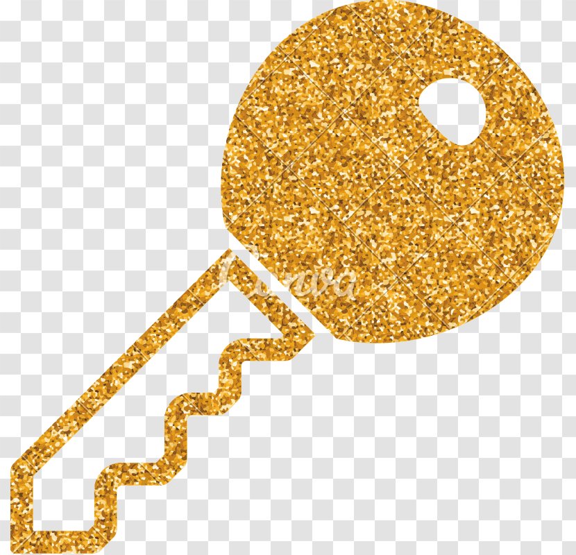 Vector Graphics Stock Photography Image Illustration - Yellow - Glitter key Transparent PNG