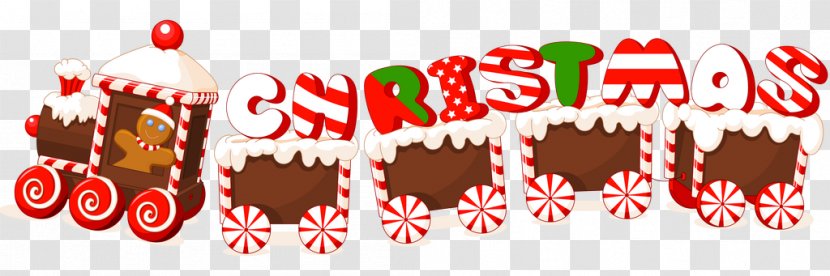 Rail Transport Santa Claus Train Christmas Clip Art - Text Transparent PNG