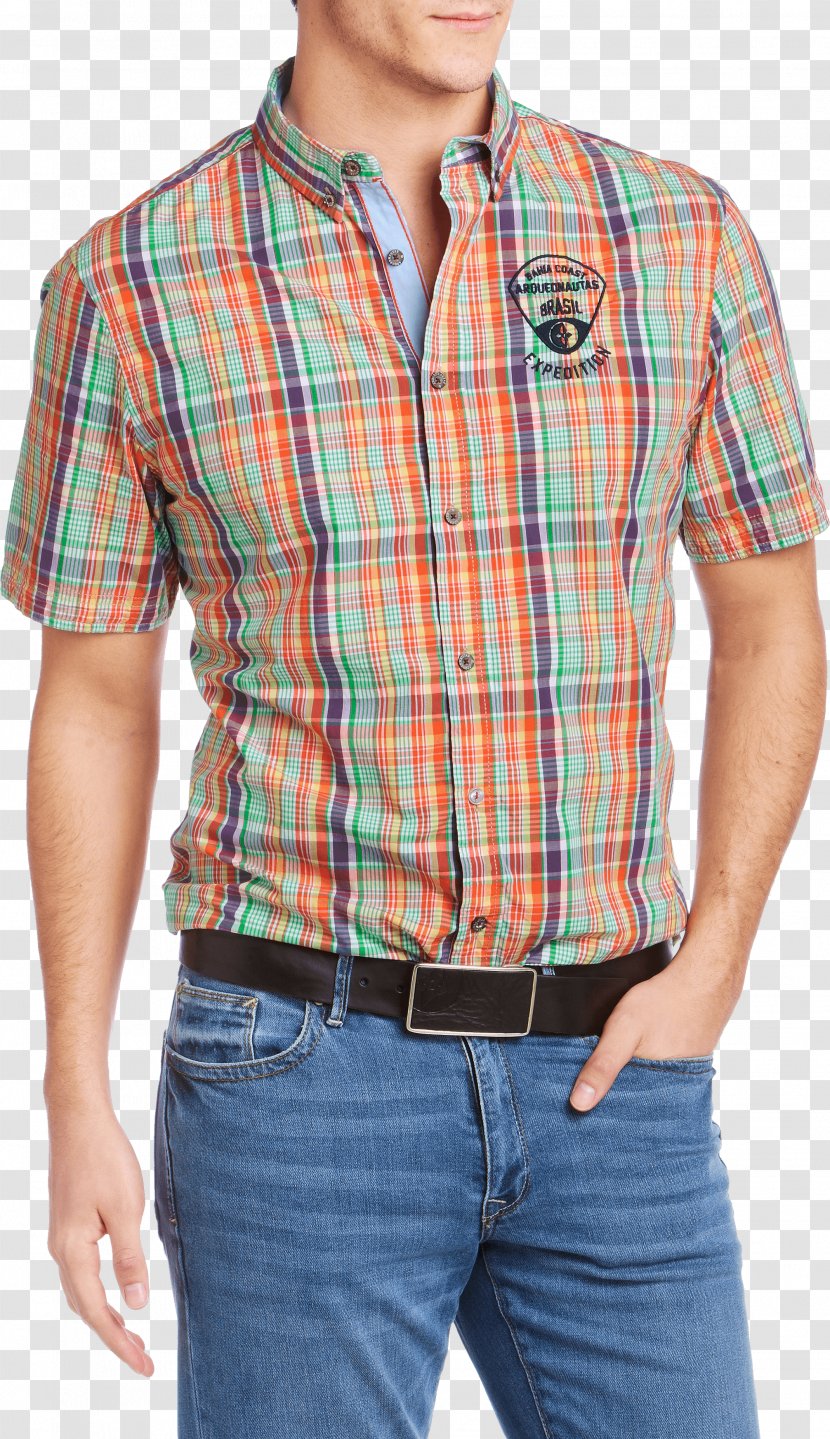 T-shirt Polo Shirt Clothing Dress - Plaid - Men Image Transparent PNG