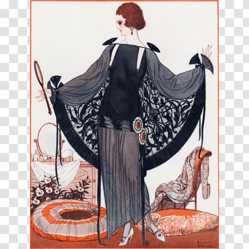 1920s Art Deco Fashion La Vie Parisienne - Illustration Transparent PNG