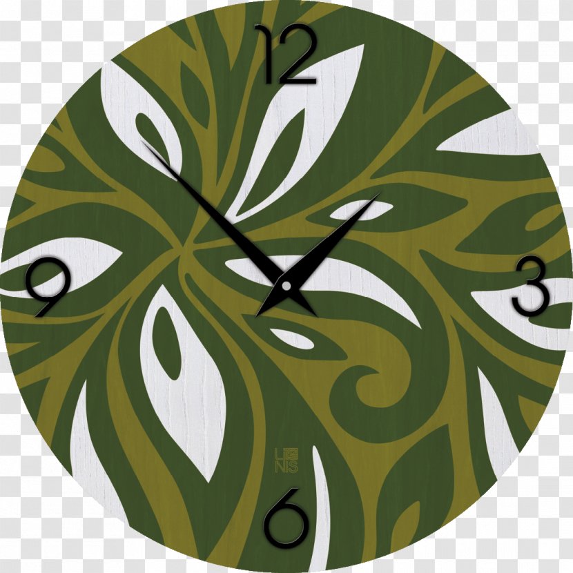 Clock Abstract Art Furniture Wood - Bordo Flowers Transparent PNG