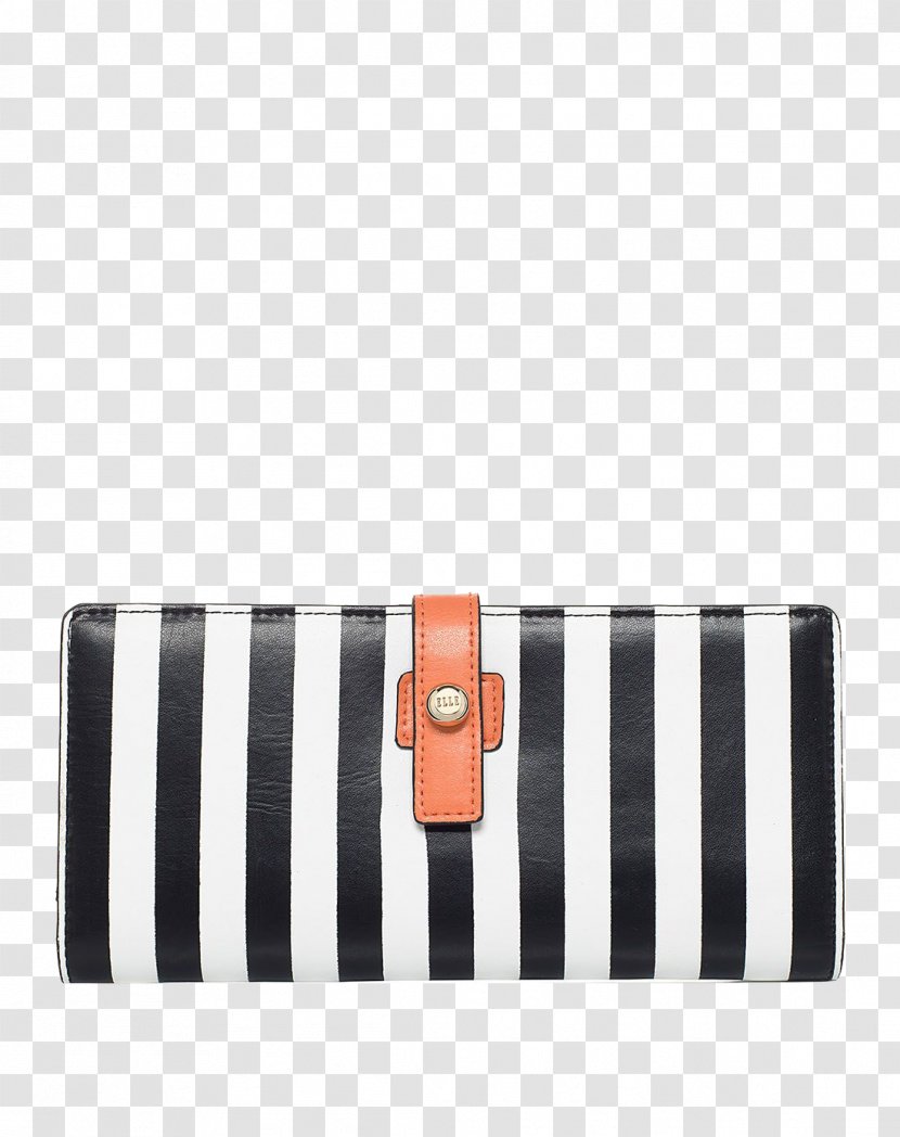 Handbag Black And White Wallet - Elle Striped Purse Transparent PNG