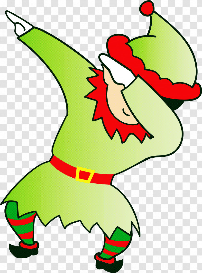 Dabbing Elf Transparent PNG