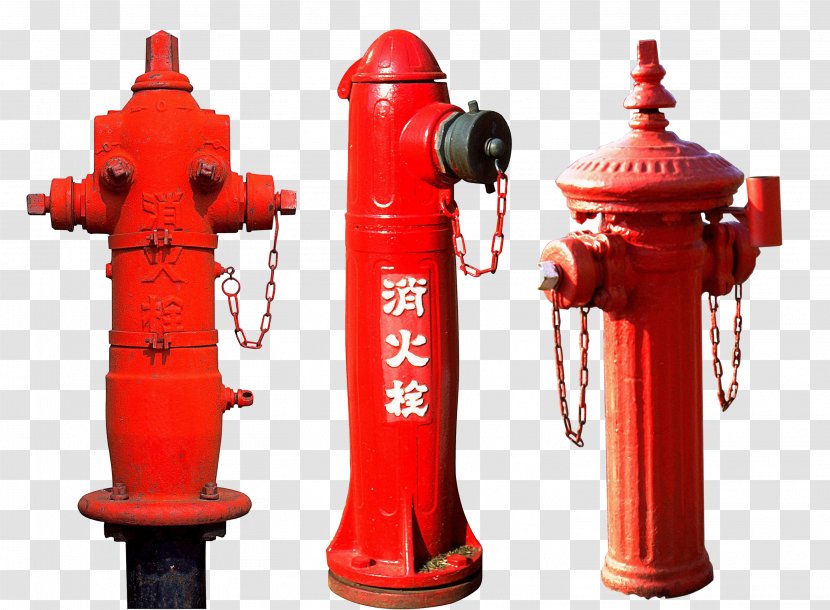 Fire Hydrant Firefighting Firefighter - Conflagration - Three Different Transparent PNG
