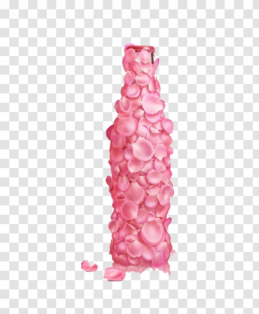 Beer Vinea Bottle Packaging And Labeling - Peach - Pink Bottles Transparent PNG