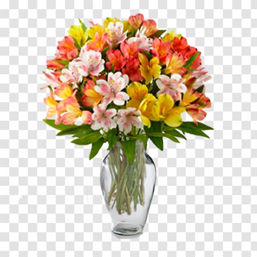 Flower Bouquet Lily Of The Incas Floristry - Vase - Alstroemeria Graphic Transparent PNG