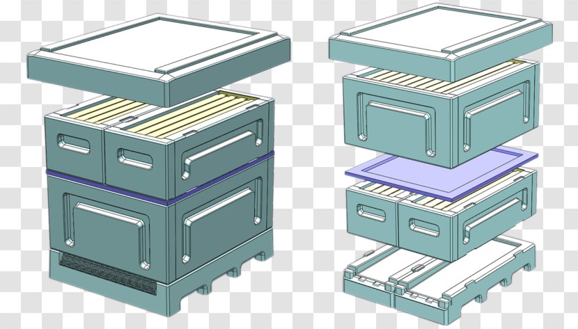 Beehive Nuc Langstroth Hive Frame - Bee Brood Transparent PNG