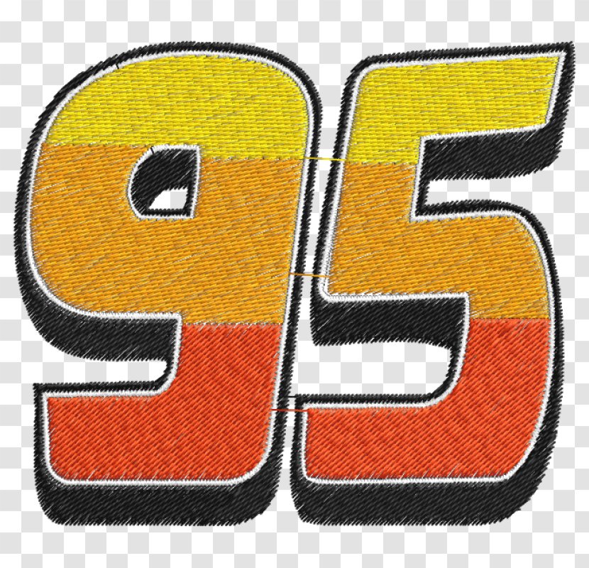 Lightning McQueen Number Symbol Embroidery Cars - Mcqueen 95 Transparent PNG