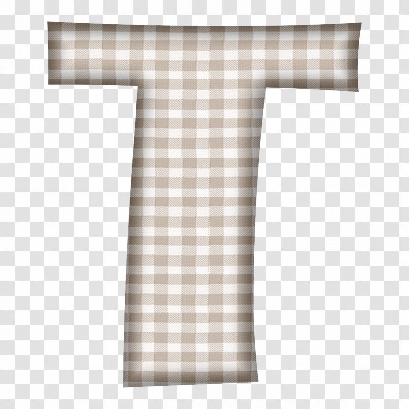 Tartan Gingham Alphabet Letter Textile - Silk Transparent PNG