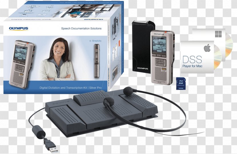 Microphone Dictation Machine Olympus DS-2500 AS-2400 PC Transcription Kit Digital - Camera Transparent PNG