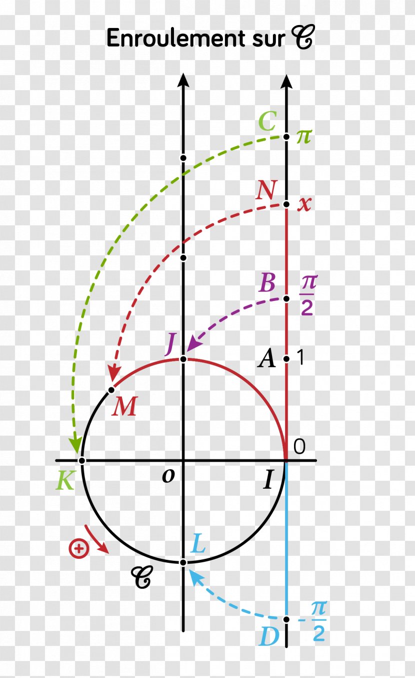 Line Angle Cercle Trigonométrique Trigonometry Point Transparent PNG