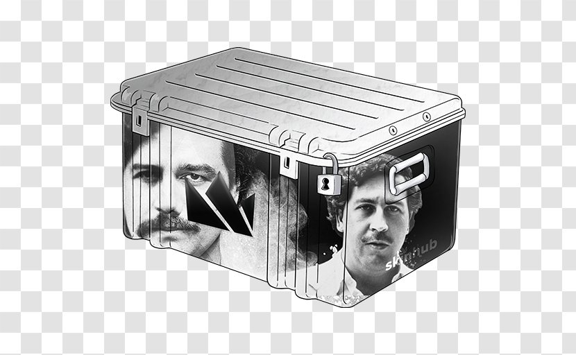 Pablo Escobar Painting Canvas - Black And White Transparent PNG